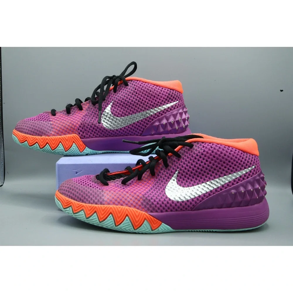 Nike Kyrie 1 Easter Berry Purple Orange Teal Basketball Shoes 717219-508 Size 6Y